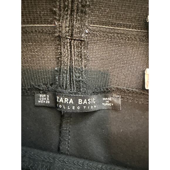 Zara Black Wide Leg Pants with Pearl Accents - Picture 6 of 6